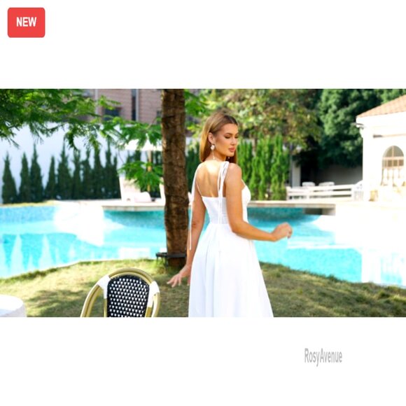 Summer Spaghetti Strap Maxi Dress Smocked Back A-Line Flowy Sundress - Picture 6 of 6